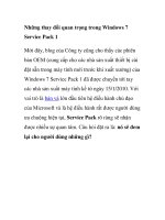 Những thay đổi quan trọng trong Windows 7 Service Pack 1 ppt