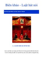 Biên khảo - Luật hát nói doc