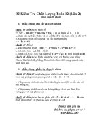 Kiểm Tra Chất Lượng Toán 12 ( lần 2) docx