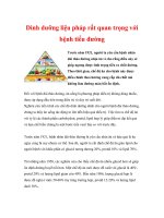 Dinh dưỡng liệu pháp rất quan trọng với bệnh tiểu đường doc