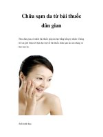 Chữa sạm da từ bài thuốc dân gian ppt