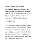 5 công cụ tối ưu hệ thống chơi game docx
