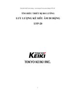 Tìm hiểu thiết bị đo lường lưu lượng kế siêu âm di đông UFP  20