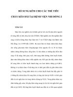 BỔ SUNG KẼM CHO CÁC TRẺ TIÊU CHẢY KÉO DÀI ppsx