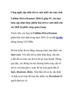 Công nghệ cập nhật driver mới nhất cho máy tính Uniblue doc