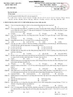 Đề thi thử đại học trường chuyên Quốc Học Huế khối B 2011 pdf