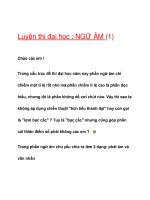 Luyện thi đại học : NGỮ ÂM (1) ppt