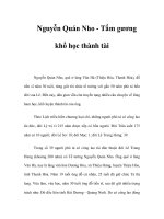Nguyễn Quán Nho - Tấm gương khổ học thành tài ppt