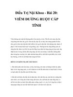 Điều Trị Nội Khoa - Bài 20: VIÊM ĐƯỜNG RUỘT CẤP TÍNH pot