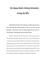 Sử dụng thuốc kháng histamin trong da liễu ppt