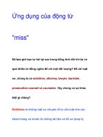 Ứng dụng của động từ 