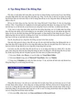 TÀI LIỆU LẬP TRÌNH - TẠO BẢNG HÀM CHO RIÊNG BẠN pdf