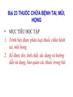 Thuốc chữa bệnh tai, mũi, họng pdf