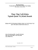 PH ÂN TÍCH HOẠT ĐỘNG CHO VAY NGẮN HẠN TẠI QUỸ TÍN DỤNG NHÂN DÂN DÂN LÝ