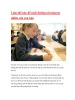 Làm thế nào để nuôi dưỡng tài năng tự nhiên của con bạn ppt