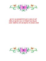QCVN 16:2010/BTTTT QUY CHUẨN KỸ THUẬT QUỐC GIA VỀ THIẾT BỊ TRẠM GỐC THÔNG TIN DI ĐỘNG W-CDMA FDD pdf