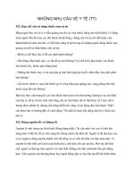 NHỮNG NHU CẦU CƠ BẢN VỀ Y TẾ (TT) ppt