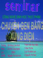 Tiểu luận CHUYỂN GEN BẰNG XUNG điện