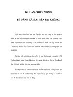 DẦU ĂN CHIÊN XONG, ĐỂ DÀNH XÀI LẠI NÊN hay KHÔNG? pdf