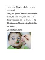 5 biện pháp dân gian trị cúm cực hiệu quả cho bé pdf