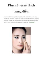 Phụ nữ và sở thích trang điểm pot