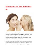 Những mẹo tán tỉnh thú vị dành cho bạn gái pps