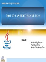 Báo cáo: Một số vấn đề cơ bản về Java pptx