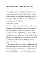 MỘT SỐ THAO TÁC CHĂM SÓC HEO CON docx