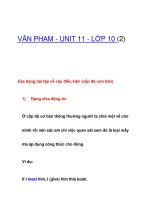 VĂN PHẠM - UNIT 11 - LỚP 10 (2) pptx