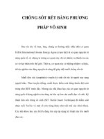 CHỐNG SỐT RÉT BẰNG PHƯƠNG PHÁP VÔ SINH pptx