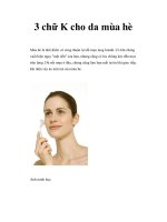 3 chữ K cho da mùa hè pot