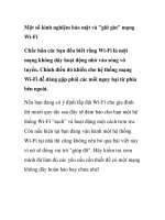 Một số kinh nghiệm bảo mật và 