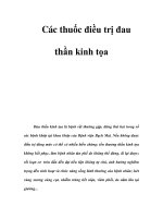 Các thuốc điều trị đau thần kinh tọa ppt