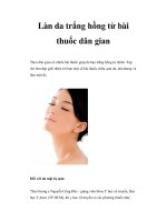 Làn da trắng hồng từ bài thuốc dân gian docx