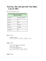 Đề thi học sinh giỏi toán THPT lớp 12 - Năm 2002 pps