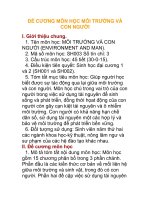 ĐỀ CƯƠNG MÔN HỌC MÔI TRƯỜNG VÀ CON NGƯỜI potx