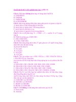 Các câu hỏi trắc nghiệm hữu cơ phần 2 docx