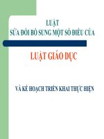 Luật giáo dục và kế hoạch triển khai thực hiện docx
