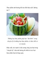 Thực phẩm ảnh hưởng thế nào đến hiệu suất “phòng the”? pptx