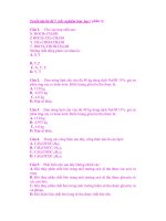 Tuyển tập bộ đề 5 trắc nghiệm hóa học ( phần 5) pdf