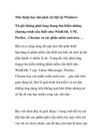 Thủ thuật hay khi phải cài đặt lại Windows ppt