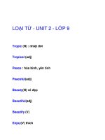 LOẠI TỪ - UNIT 2 - LỚP 9 docx