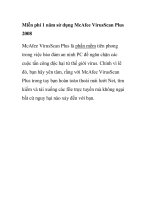 Miễn phí 1 năm sử dụng McAfee VirusScan Plus 2008 pot