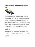 Cách khởi động và cài đặt Windows 7 từ ổ đĩa USB doc