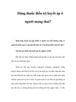 Dùng thuốc điều trị huyết áp ở người mang thai? ppt