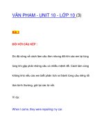 VĂN PHẠM - UNIT 10 - LỚP 10 (3) ppsx
