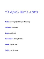 TỪ VỰNG - UNIT 5 - LỚP 9 ppt