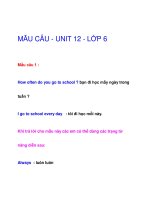 MẪU CÂU - UNIT 12 - LỚP 6 potx