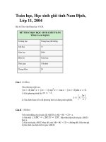 Đề thi học sinh giỏi toán THPT lớp 11 - Năm 2004 potx