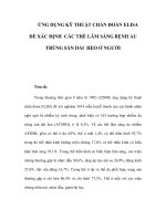 ỨNG DỤNG KỸ THUẬT CHẨN ĐOÁN ELISA ĐỂ XÁC ĐỊNH CÁC THỂ LÂM SÀNG BỆNH ẤU TRÙNG SÁN DẢI HEO Ở NGƯỜI pdf